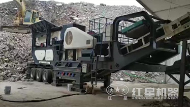 天津建筑垃圾移动破碎站项目现场