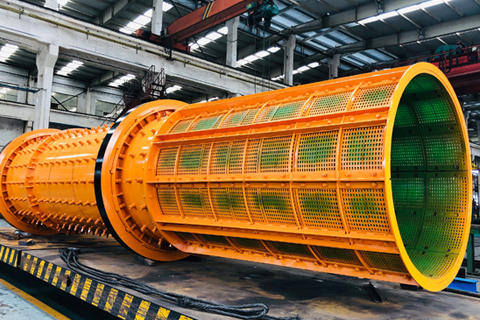 圆筒洗矿机实拍图